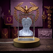 Tiberius Claudius Nero Germanicus Caesar 3D Engraved Crystal Recognition Trophy - Unique Gift for History Enthusiasts