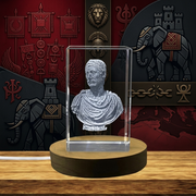 Hannibal 3D Engraved Crystal Trophy Award With LED Base - Historical Recognition Keepsake