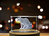 Exquisitely Detailed Ocelot Crystal Sculpture A&B Crystal Collection