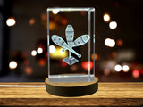 Engraved Crystal Juggling Trophy Award Sculpture For Recognition With Free LED Base Light