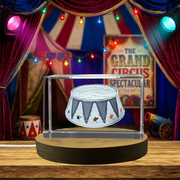 3D Engraved Crystal Circus Stand Trophy Award Recognition with LED Base - Unique Party Centerpiece