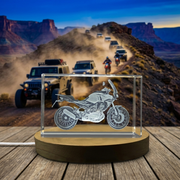 Recognition 3D Engraved Crystal Trail Vehicle Trophy Award - Collectible for Adventure Seekers