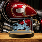 Recognition 3D Engraved Crystal Underbone Motorcycle Model Trophy - Elegance for Urban Riders