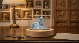 Cairn Terrier 3D Engraved Crystal Figurine with Free LED Base Light