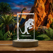 Dinosaure Abelisaurus | Crystal gravé 3D