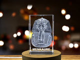 Menkaure Egyptian 3D Engraved Crystal | Exquisite Artistry and Cultural Heritage A&B Crystal Collection