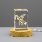 Sept 3D Engraved Crystal Gift – Fantasy Ocean Creature Keepsake