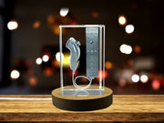 Modern Play Recognition: 3D Engraved Crystal 2006 Game Remote with LED Base