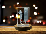 Modern Play Recognition: 3D Engraved Crystal 2006 Game Remote with LED Base