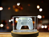 Recognition Future Forward 3D Engraved Crystal Game Controller with LED Base Light - Custom Award From A&B Crystal Collection