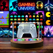 2013 Model 3D Engraved Crystal Game Controller with LED Base Light