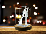 Recognition 3D Engraved Crystal Bishop Chess Piece with LED Base - A&B Crystal Collection - Custom Award From A&B Crystal Collection