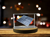 Recognition Elegant 3D Engraved Crystal Pachisi Game Set with LED Base | Luxurious Gift for Strategy Lovers