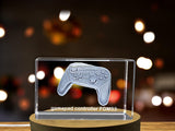 Gaming Mastery: 3D Engraved Crystal Gamepad Controller A&B Crystal Collection