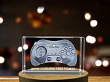 Retro Revival: 3D Engraved Crystal 1994 Game Controller A&B Crystal Collection