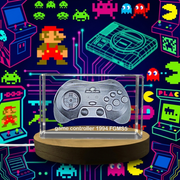 Retro 1994 Game Controller with LED Base Light - Recognition 3D Engraved Crystal Trophy Award