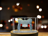 Classic Gaming Recognition: 3D Engraved Crystal 1995 Game Controller with LED Base Light - Custom Award From A&B Crystal Collection