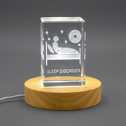 INSOMNIA 3D Engraved Crystal Gift - Unique and Thoughtful Gift