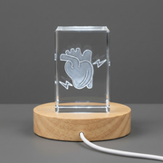 Heart Disease 3D Crystal Engraved Gift