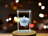 Recognition Turban of Sultan 3D Engraved Crystal with LED Base - Exquisite Keepsake Gift - Custom Award From A&B Crystal Collection