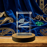 Sleek Bypass Ring – Luxury 3D Crystal Figurine Jewelry