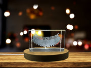 Recognition Chic 3D Engraved Crystal Choker Necklace with LED Base Light - Elegant Keepsake Gift