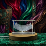 Chic Choker Necklace – Luxury 3D Crystal Figurine Jewelry - Custom Award From A&B Crystal Collection