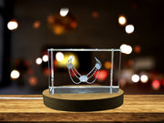 Timeless Grace Recognition: 3D Engraved Crystal Escalavage Necklace with LED Base Light