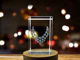 Dramatic Flair: Recognition 3D Engraved Crystal Bib Necklace with Free LED Base Light - Custom Award From A&B Crystal Collection
