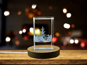 Recognition Unique Wendish Crown Engraved Crystal Decor Gift with LED Base - Exquisite Keepsake