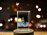 Recognition Unique Wendish Crown Engraved Crystal Decor Gift with LED Base - Exquisite Keepsake - Custom Award From A&B Crystal Collection