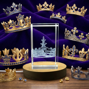 Wendish Crown – Luxury 3D Crystal Figurine Jewelry Décor
