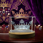 Visconde Crown – Luxury 3D 3D Engraved Crystal Figurine Jewelry Décor — Made in Canada