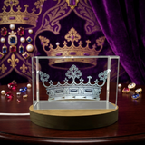 Visconde Crown – Luxury 3D Crystal Figurine Jewelry Décor