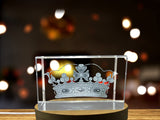 Recognition Elegant Marquis Crown Crystal Decor - Unique 3D Engraved Heirloom Gift with LED Base - Custom Award From A&B Crystal Collection
