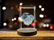 Mango 3D Engraved Crystal Recognition Gift with LED Base - Unique Decor by A&B Crystal Collection
