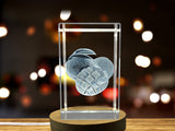 Mango 3D Engraved Crystal Recognition Gift with LED Base - Unique Decor by A&B Crystal Collection - Custom Award From A&B Crystal Collection