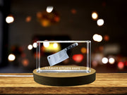 Cleaver Kitchen Knife Immortalized in 3D Engraved Crystal