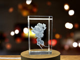 Radish 3D Engraved Crystal Sculpture With LED Base - Unique Gift Recognition - Custom Award From A&B Crystal Collection