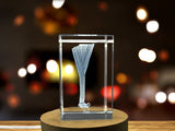 Recognition Exquisite 3D Engraved Leek Crystal Decor with FREE LED Base Light - Custom Award From A&B Crystal Collection