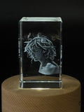 Surfer Hair 3D Engraved Crystal Gift
