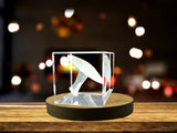Amanita Mushroom Crystal Recognition Gift | 3D Engraved Lucky Charm with LED Base - Custom Award From A&B Crystal Collection