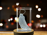Lucky Rabbit Foot 3D Engraved Crystal Recognition Gift with LED Base - A&B Collection - Custom Award From A&B Crystal Collection