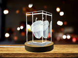 Acorn Lucky Crystal Charm With Recognition | Nature Inspired 3D Engraved Keepsake Gift - Custom Award From A&B Crystal Collection