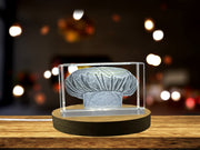 Recognition Crystal Chef's Hat Sculpture - Intricately Engraved with LED Base and Gift Box