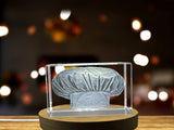 Recognition Crystal Chef's Hat Sculpture - Intricately Engraved with LED Base and Gift Box - Custom Award From A&B Crystal Collection