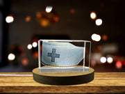 Recognition of Dedication - Exquisite Engraved Crystal Nurse’s Cap with LED Base