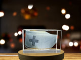 Recognition of Dedication - Exquisite Engraved Crystal Nurse’s Cap with LED Base - Custom Award From A&B Crystal Collection