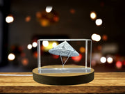 Farmer Oriental Hat 3D Engraved Crystal Recognition - Symbol of Agricultural Heritage, LED Base Included