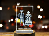Recognition Traditional French Couture Crystal Trophy Award with 3D Engraving - Gift Box Included - Custom Award From A&B Crystal Collection